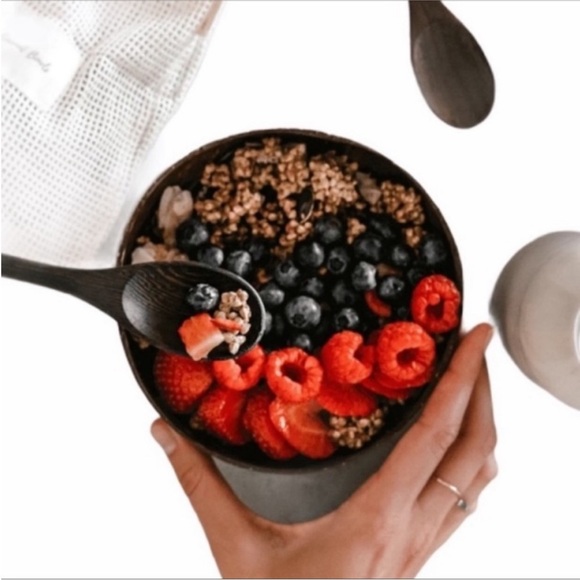 COCONUT BOWLS bowl & spoon set NEW - Picture 7 of 8